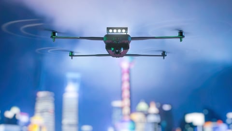 High-Efficiency Drone Motor Design Trends - UAV Hovering Above Skyline-1
