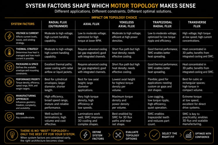 selecting motor topology